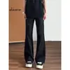 Pantalones de traje versátiles de color sólido para primavera y otoño con pernera ligeramente acampanada y caída, estilo callejero japonés para hombre, tacto de alta gama, sin planchado