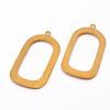 Pulseira de latão clipe de orelha colar acessórios de joias diy atacado Amazon transfronteiriço escovado oco oval curvo