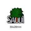 Emblema Nacional Saudita Insígnia Adesivo para Celular Padrão Palmeira e Cimitarra Insígnia de Metal Presente Comemorativo Fonte de Fábrica Transfronteiriça