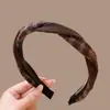 Faixa de Cabelo Retrô Xadrez Amarrada para Mulheres, Novo Estilo Outono/Inverno, Antiderrapante com Dentes, Para Uso Diário, Acessório de Cabelo Elegante e Versátil