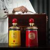 Cerámica de Jingdezhen Paquete de 1.0 kg Botellas de Vino Vacías Selladas Frasco para Vino Jarra de Vino Tarro para Remojo Casero Decoración de Regalo Rojo