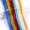 Cuentas para Ruedas de 2/3/4/6/8mm Accesorios para Joyería DIY Cuentas Sueltas de Cristal Color Estándar Transparente Cadena Completa