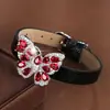 Pulsera Dinámica de Mariposa Tridimensional Incrustada con Circonita, Correa de Muñeca para Mujer de Cobre Puro Moderna y Versátil, Exclusivamente para Ventas Transfronterizas