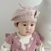 Gorro de Bebé Otoño e Invierno Boina para Niña Gorro de Punto Cálido Lindo Gorro de Pintor Gorro de Punto para Bebé Niña