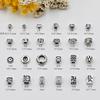Accesorios de bricolaje de plata de ley 925, cuentas de junta de plata tailandesa retro, cuentas sueltas, cuentas de posicionamiento, accesorios para pulseras y collares tejidos