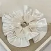 Estilo Coreano Novo Anel de Cabelo Colorido Plissado com Babados de Cor Contrastante Flor de Cabeça de Tecido de Alta Qualidade Corda de Cabelo em Formato de Ferradura Elegante Título Principal