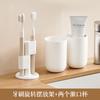 [Original] Soporte Giratorio para Cepillos de Dientes Lavabo del Baño Escritorio Compartimento Secundario Estante de Almacenamiento Portacepillos de Maquillaje Portalápices Cilindro de Almacenamiento