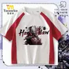 Camiseta Infantil de Manga Curta Delta Force, Lobo Vermelho Gravado Rosa Dourado, Versátil para o Verão, Gola Redonda