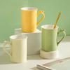Taza de Cerámica Estilo Crema Simple Estilo Ing Taza de Café para el Hogar Taza Conejo de Jade de Aspecto Elevado Resistente a Altas Temperaturas Vaso para Agua
