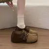 Zapatos Birkenstock Estilo Coreano para Mujer 2026 Otoño Nuevos Zapatos Mary Jane Punta Redonda Correa de Doble Hebilla Zapatos Individuales Juveniles Versátiles Casuales