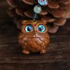 Sándalo Verde Búho Tallado Cadena para Teléfono Móvil Llavero para Hombres y Mujeres, Lindo Colgante de Animalito, Regalo Creativo de Decoración para Teléfono Móvil