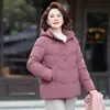 Chaqueta de Algodón de Invierno para Mamá para Mujer de Mediana Edad y Mayor con Forro de Terciopelo Espeso Ropa Caliente Estilo Abuela Elegante Chaqueta de Algodón de Invierno