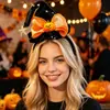 Faixa de cabelo de Halloween com designs fofos de abóbora e duende, faixa de cabelo decorativa, acessório popular para festas de fim de ano, atacado