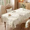 Mantel Floral Estacional Pastoral, Impermeable, Resistente al Aceite, Mantel de Comedor sin Lavado, Nuevo Modelo 2025, Lujo Ligero, Mantel de Mesa de Café de Gama Alta
