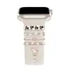 Adecuado para Apple Smart Watch Correa de Silicona Anillo Decorativo Correa con Hebilla de Mariposa Decoración Nuevo Anillo Decorativo