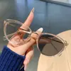 Gafas de Ojo de Gato Lisas de Nuevo Estilo que Cambian de Color para Mujer, Se Pueden Equipar con Lentes Planos Antiluz Azul a Prueba de Miopía, Gama Alta, Rostro Pequeño