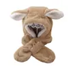 Sombrero de Peluche y Bufanda Integrados para Niños para Otoño e Invierno, Sombrero con Protección para las Orejas para Niños, Sombrero de Bebé para Niñas Hecho de Piel Sintética de Conejo