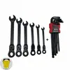 Jogo de Chaves Combinadas Manuais 72 Dentes Cr-V Catraca Ajustável Aço Carbono #45 Soquete Sextavado Ferramentas para Reparo Automotivo