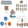Spot Cartoon Animação One Piece Tema Decoração de Festa de Aniversário Bandeira Arranjo de Balão Pendurado Arranjo de Aniversário