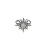 Anillo de estrella exquisito para mujer, lujo ligero, moderno, versátil, único, anillo abierto cruzado, anillo apilable para dedo índice, moderno