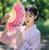 Leque Dobrável Leque Estilo Chinês Antigo Dinastia Han Feminino Cheongsam Dança Dançando Crianças Estudantes Verão Portátil Dobrável Pequeno Leque