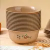 Tazones y Palillos Desechables de Cáscara de Arroz, Tazones Redondos, Biodegradables, de Grado Alimenticio, Engrosados, Duraderos, Resistentes a Altas Temperaturas, para Uso Doméstico, Venta al por Mayor