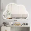 Penteadeira Espelho Nuvem Espelho de Maquiagem Grande Espelho de Parede Espelho de Banheiro para Apartamento Pequeno Espelho Inteligente com Luz para Uso Doméstico