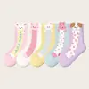 Calcetines para Niñas Primavera y Otoño Estilo Delgado Infantil Dibujos Animados Niños Grandes Primavera y Verano Malla para Niñas Estudiante Lindos Nuevo Modelo 2026