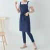 Comercio exterior ins delantal de arte de algodón y lino japonés y coreano transfronterizo para hornear cocina jardinería cerámica trabajo delantal publicitario