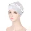 AliExpress novo chapéu de trança de seda brilhante multicolorido, chapéu turbante casual fashion, em estoque
