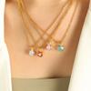 Popular OL estilo elegante natural pedra preciosa zircão pingente de colar design banhado 18k colar moda comutador deve