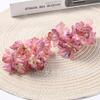Hortensia artificial con borde quemado, hecha a mano, accesorios para el cabello, Hanfu, decoración del hogar a juego, flor falsa
