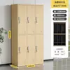 Armario para Empleados Dormitorio Armario de Ropa Armario de Acero Madera Granulada Baño Gabinete de Hierro Gabinete de Almacenamiento para Bolsa de Gimnasio con Cerradura