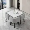 Mesa de comedor plegable que ahorra espacio para uso doméstico en apartamentos pequeños, juego de mesa y sillas para reuniones en tiendas, mesa redonda de recepción para ocio