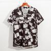 Cárdigan de Algodón y Lino para Hombre de Manga Corta AliExpress Ropa de Playa Camisa Hawaiana Casual de Solapa Transfronterizo de Manga Corta Amazon