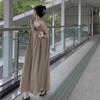 (con pantalones de bolsillo con solapa) Vestido de tirantes Bosque para la Pausa del Té de Verano Hada Platycodon Vacaciones en la Costa Playa Casual Vestido Largo