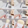 Novo Mini Kit de Pincéis Portátil com 6 Peças para Iniciantes, Pincel para Sombra de Cabelo Animal Macio, Pincel para Blush, Kit de Pincéis de Maquiagem