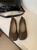 Zapatos vintage de imitación de pezuña de cerdo con punta dividida para mujer, zapatillas planas de corte bajo sin cordones tipo ballet