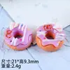 Brinquedo de comida em miniatura simulado rosquinhas acessórios de cola de creme DIY presilhas de cabelo feitas à mão ímãs de geladeira enfeites decorativos