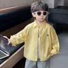 Ropa de Primavera y Otoño para Niños Camisa Chaqueta 2026 Nueva Elegante Camisa de Manga Larga para Niños Capa Base Top de Otoño para Bebé