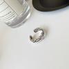 Kasht Cadena de Textura de Moda Plata S925 Estilo Coreano Retro Suerte Cara Sonriente Anillo de Personalidad para Mujer