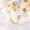 Anillo de Moda 2026 Estilo OL Zorro Lindo Tachonado con Diamantes Oro Rosa para Mujer, Joyería de Lujo Ligero de Gama Alta