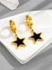 Estilo Coreano Nueva Llegada Estrella de Cinco Puntas Concha Collar de Oro de 18K para Mujer Lujo Ligero Diseño Nicho de Alta Gama Traje de Pulsera Simple
