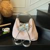 Moda de Comércio Exterior Super Popular Mochila Feminina 2025 Nova Exquisite Laço Uma Alça Transversal Casual para o Dia a Dia