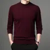 Nuevos Suéteres de Invierno para Hombre, Suéteres Juveniles para Hombre de Cuello Alto Medio Ajustados de Color Sólido Tejidos, Venta Directa de Fábrica, Dropshipping Disponible
