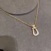 FR Colar Mini Fivela de Ferradura Fredden Novo Francês Gradiente Nicho Pulseira de Alto Padrão Elegante Luxo Leve ED