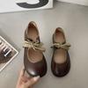 Populares Zapatos Planos Marrones con Cordones y Punta Redonda Jk para Mujer 2025 Nuevos Zapatos Mary Jane Japoneses de Alta Gama