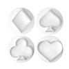 Nuevas 4 Piezas Sello de Póker Fondant Artificial Utensilios para Pastel Moldeo por Inyección Abrasivo Galleta Herramientas para Hornear Punto de Exportación