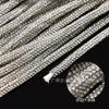 4-6mm color redondo full diamond bolsa interior cuerda de algodón taladro de strass tira de tubo accesorios para bolsa de zapatos accesorios diy decoración de ropa