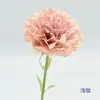 Buquê de cravo artificial de haste única e curta para o Dia das Mães, decoração de mesa, flores artificiais de seda frescas
